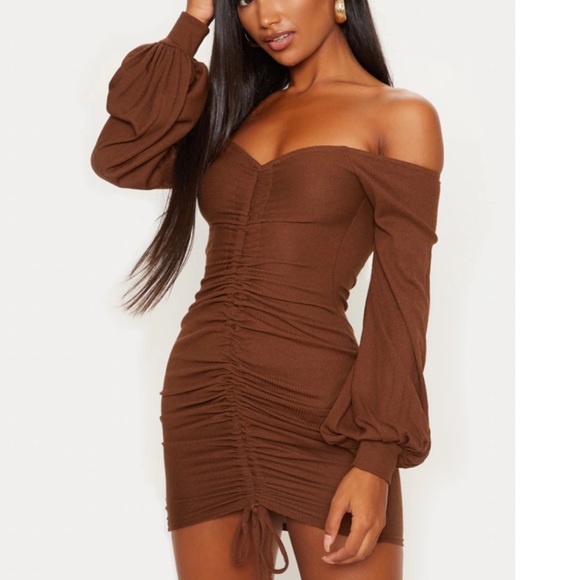 PLT Brown Mini Dress - Picture 1 of 5